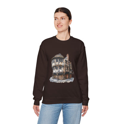 Unisex Heavy Blend™ Crewneck Sweatshirt - Home Away from Home - British Pub Atmosphere