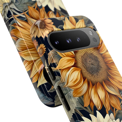 Floral Phone Case for Tough Cases, Sunflower Design, Nature Lover Gift, Birthday Present, Eco-Friendly Accessories, Summer Vibes