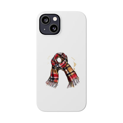 Cozy Scarf Slim Phone Case - Chic Protection for Your Device, Stylish Gift, Fall Aesthetic, Winter Fashion, Trendy Accessory