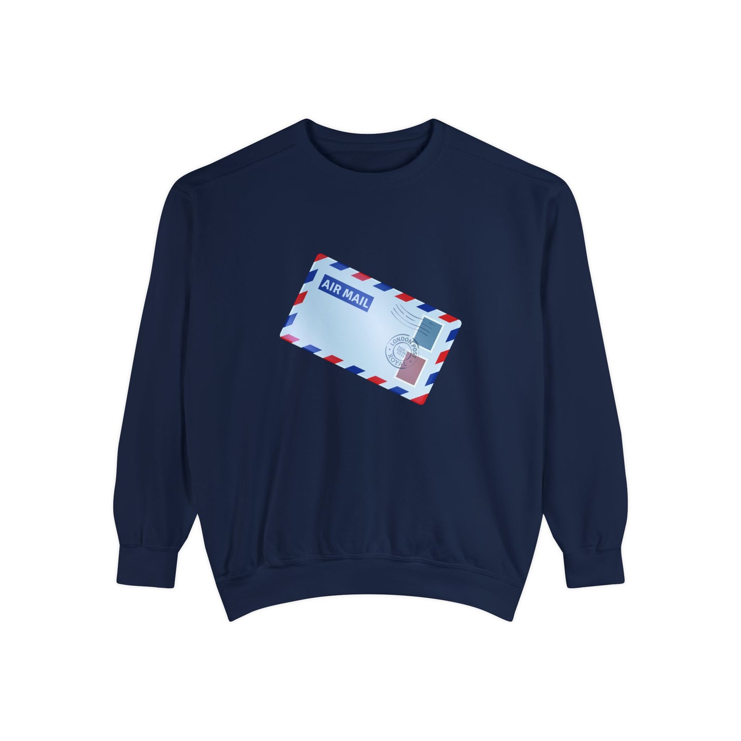 Unisex Garment-Dyed Sweatshirt Classy - Vintage British Air Mail