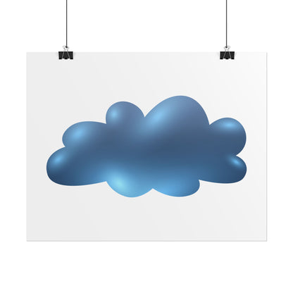 Blue Cloud Art Print, Minimalist Wall Decor, Kids Room Wall Art, Nursery Poster, Aesthetic Home Decor, Modern Art Print