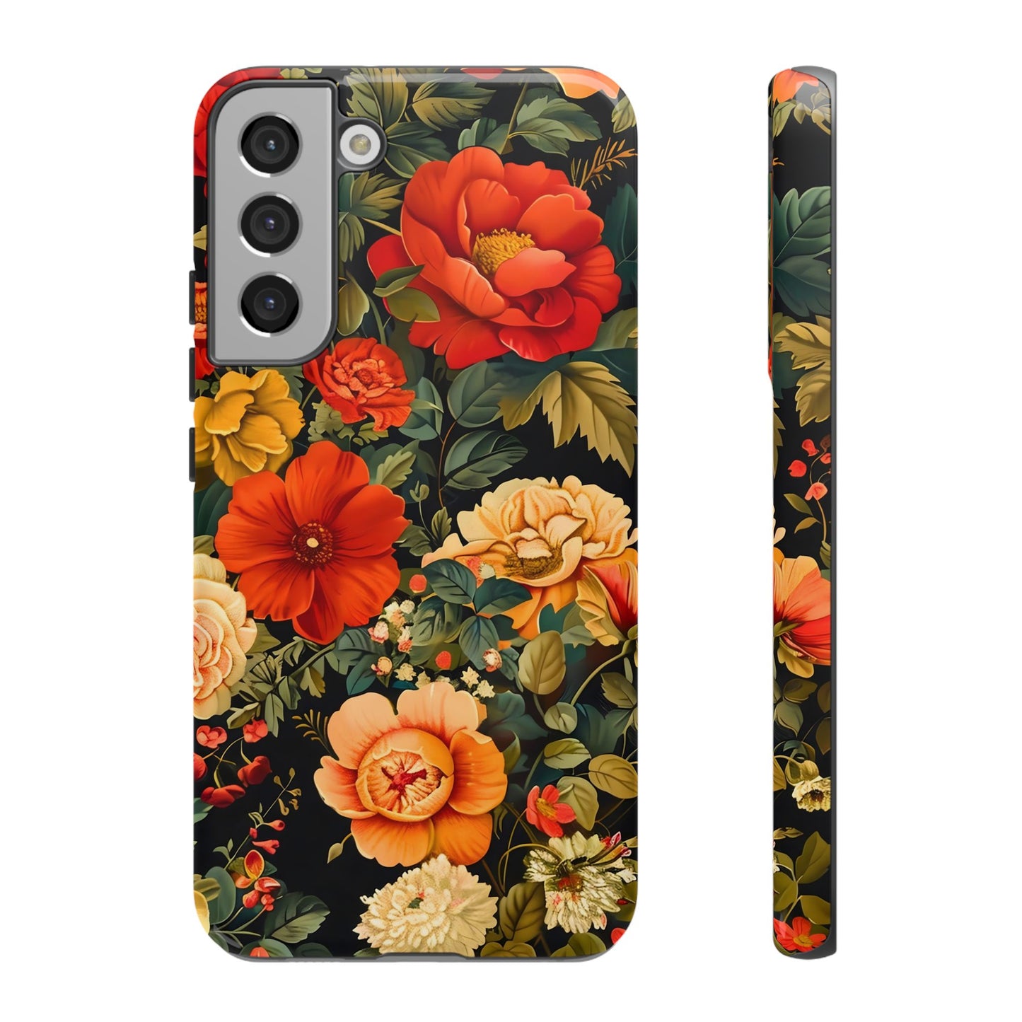 Floral Phone Case, Tough Cases, Decorative Tech Accessories, Gift for Her, Nature Lover Gift, Boho Style Case, Spring Floral Cover