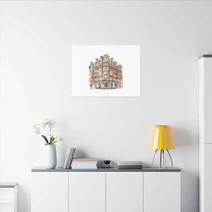 Artistic Matte Canvas Print of Historic Building, Wall Art Decor, Home Interior, Unique Gift, Fine Art, Architecture Lover, Urban Design
