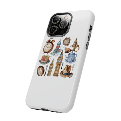 Vintage Illustrative Phone Case, Whimsical Tough Phone Cover, Gifts for Her, Unique Cell Phone Accessory