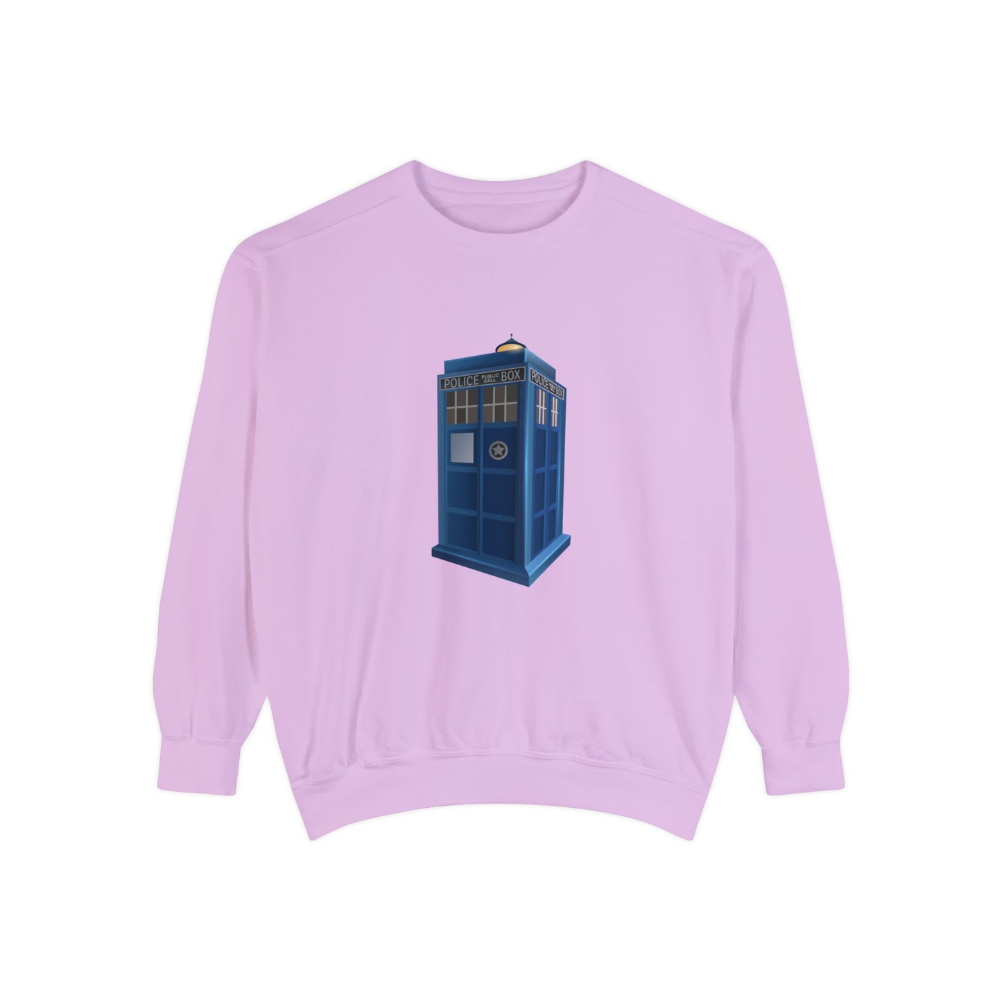 Unisex Garment-Dyed Sweatshirt Durable - British Police Public Call Box