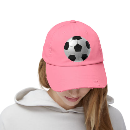 Unisex Distressed Soccer Cap | Sports Hat for Fans | Distressed Adjustable Cap | Perfect for Game Day, Soccer Lovers, Casual Wear