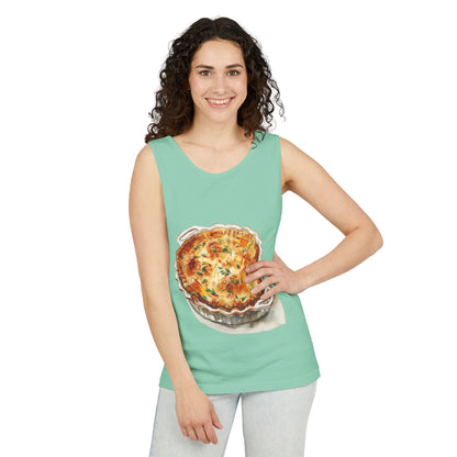 Unisex Garment-Dyed Tank Top - Kitchen Wall Art with Food Illustration