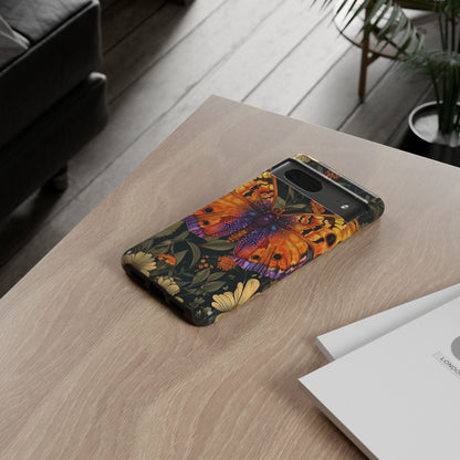 Butterfly Phone Case, Tough Cases for Nature Lovers, Vibrant Floral Design, Gift for Her, Cute Phone Accessories, Butterfly Artwork