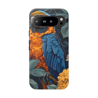 Tropical Parrot Phone Case - Tough Cases, Colorful Phone Cover, Nature Lover Gift, Floral Design, Bird Lover Accessory
