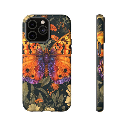 Butterfly Phone Case, Tough Cases for Nature Lovers, Vibrant Floral Design, Gift for Her, Cute Phone Accessories, Butterfly Artwork