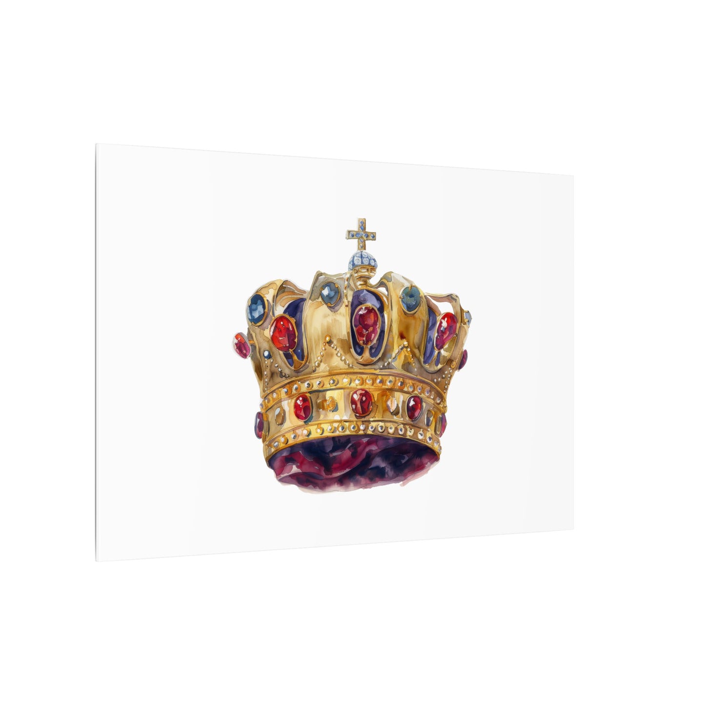 Crown Art Print, Royal Wall Decor, Matched for Home or Office, Gift for Art Lovers, Unique Royalty Artwork