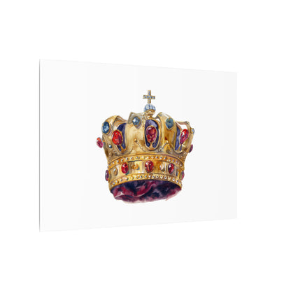 Crown Art Print, Royal Wall Decor, Matched for Home or Office, Gift for Art Lovers, Unique Royalty Artwork