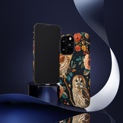 Owl Phone Case with Floral Design, Tough Phone Cover for Nature Lovers, Gift for Bird Enthusiasts, Stylish Protection for Smartphones, [...]