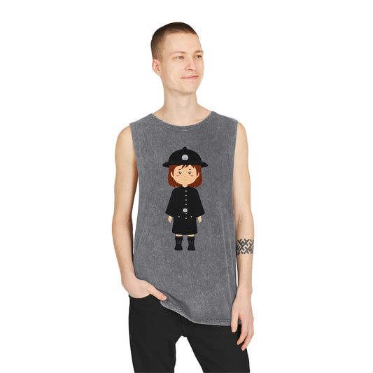 Unisex Stonewash Tank Top - British Soldier - Classic Military Elegance and Honor