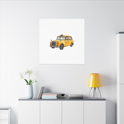 Vintage Taxi Matte Canvas, Stretched, 0.75" (Multi-Size)