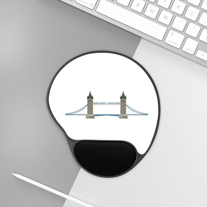 London Bridge Mouse Pad with Wrist Rest, Ergonomic Office Decor, Perfect Gift for Gamers, College Students, Home Office Essentials