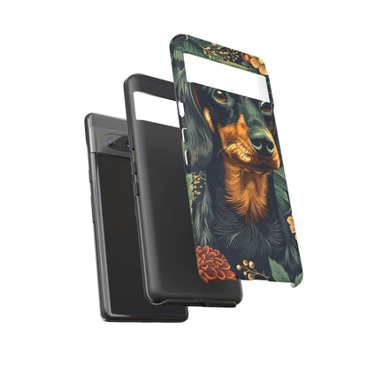 Dachshund Phone Case, Floral Pet Phone Cover, Dog Lover Gift, Tough Phone Case, Custom Dachshund Design, Unique Dog Owner Accessory