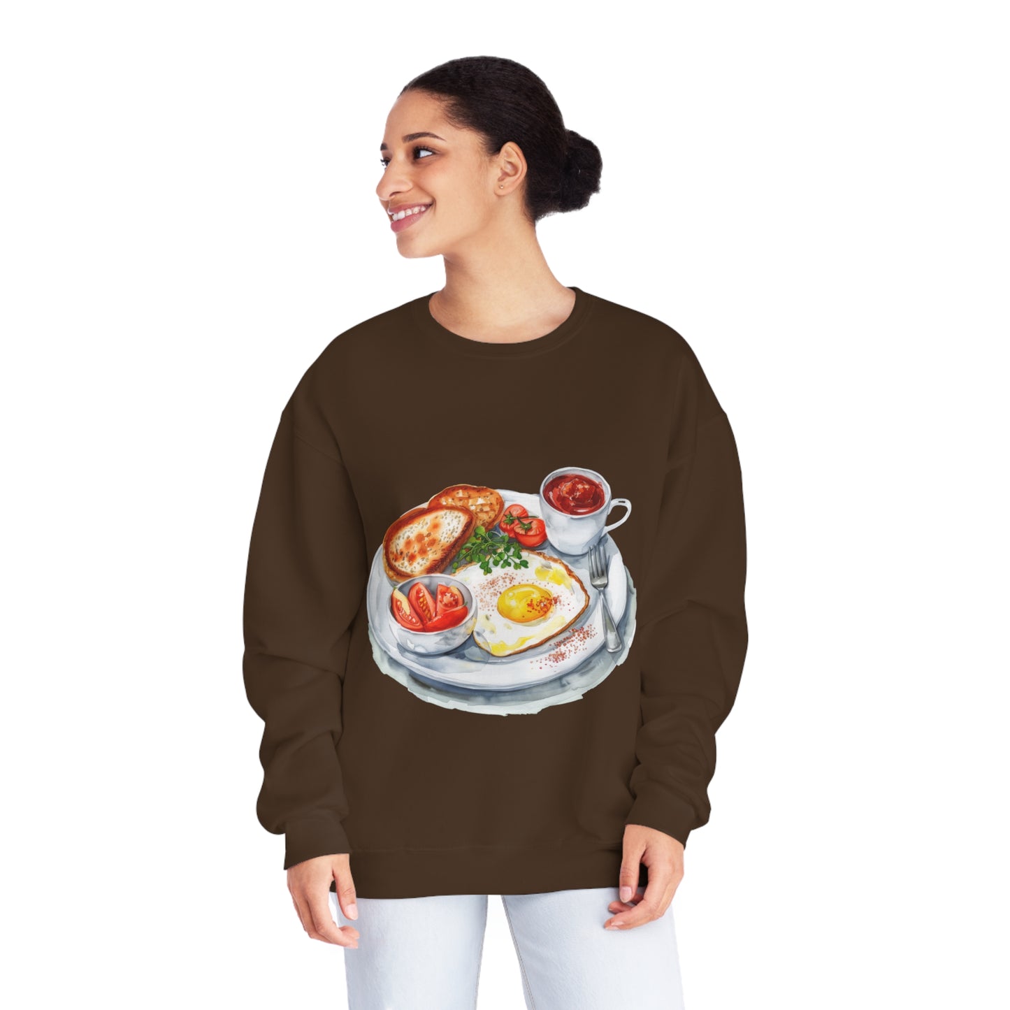 Unisex NuBlend® Crewneck Sweatshirt - British Cuisine with a Regal Twist