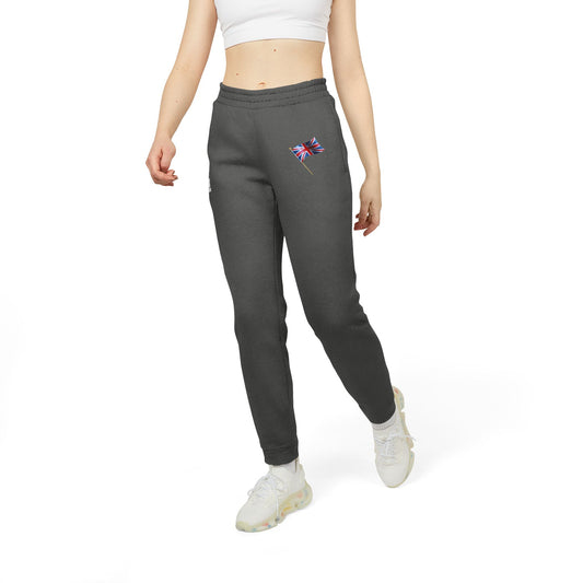 Adidas Unisex Fleece Joggers - British Flag - Casual Comfort for Active Lifestyle