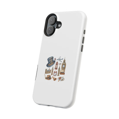 London Theme Magnetic Tough Cases, Phone Covers, Unique Gifts for Travelers, Travel Accessories, London Souvenirs