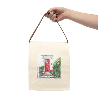 Artistic house Canvas Lunch Bag With Strap
