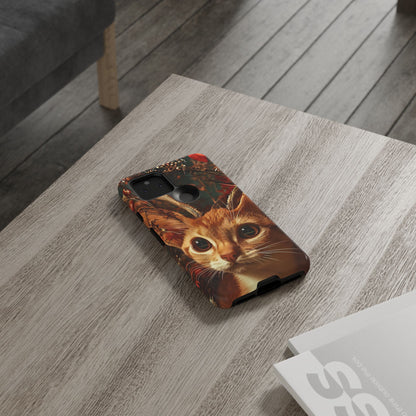 Cat Themed Phone Case, Tough Cases for Cat Lovers, Unique Pet Gifts, Animal Chic Accessories, Personalized Phone Protector