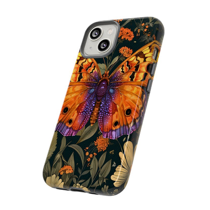 Butterfly Phone Case, Tough Cases for Nature Lovers, Vibrant Floral Design, Gift for Her, Cute Phone Accessories, Butterfly Artwork