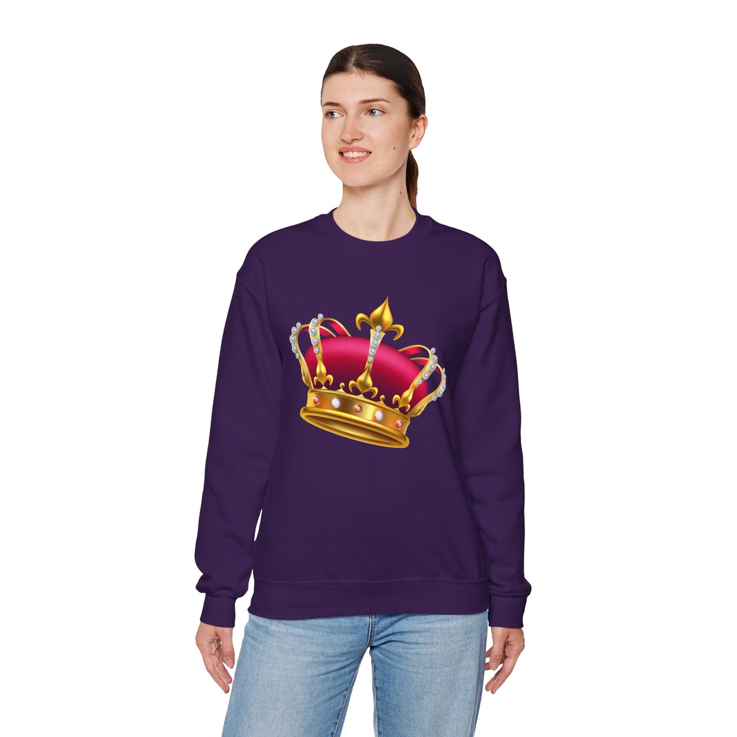 Unisex Heavy Blend™ Crewneck Sweatshirt - British Royal Crown - Symbol of Regal Elegance and Authority