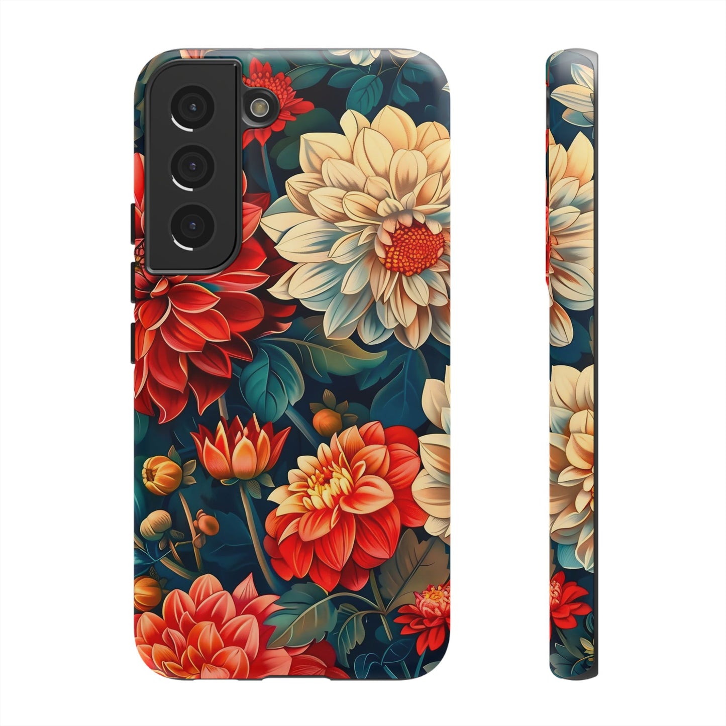 Floral Phone Case - Vibrant Tough Cases, Stylish Floral Cell Phone Cover, Gift for Her, Trendy Phone Accessory, Flower Design