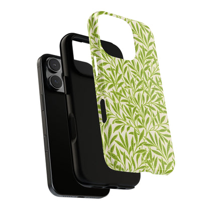 Green Leaf iPhone Case, Tough Cases, Botanical Phone Protection, Eco-Friendly Cover, Nature Lover Gift, Trendy Cell Phone Accessory
