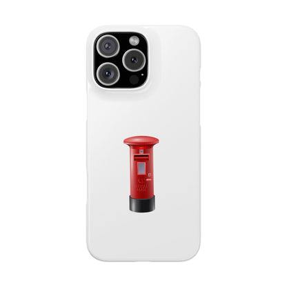 Vintage Post Box Phone Case, Slim Phone Cases, Phone Accessories, Gifts for Mail Lovers, Unique Phone Cover, Red Letterbox Design