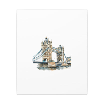 London Bridge Matte Canvas Wall Art, Elegant Home Decor, Unique Gift for Art Lovers, Travel Enthusiast Wall Decor, Modern Aesthetic