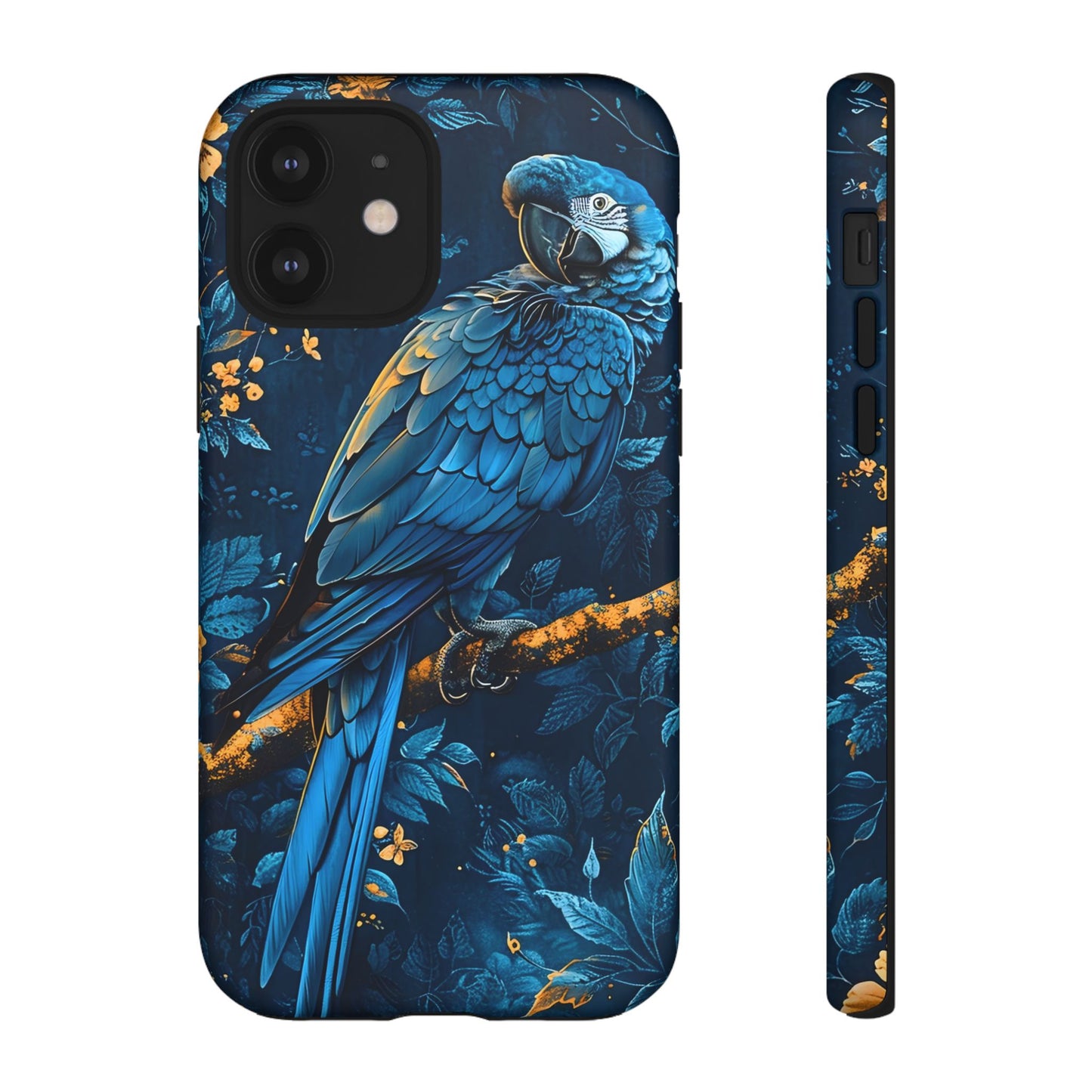 Tough Cases - Vibrant Blue Parrot Phone Case, Tropical Bird Phone Cover, Nature Lover Gift, Eco-Friendly Accessories, Unique Wildlife Decor