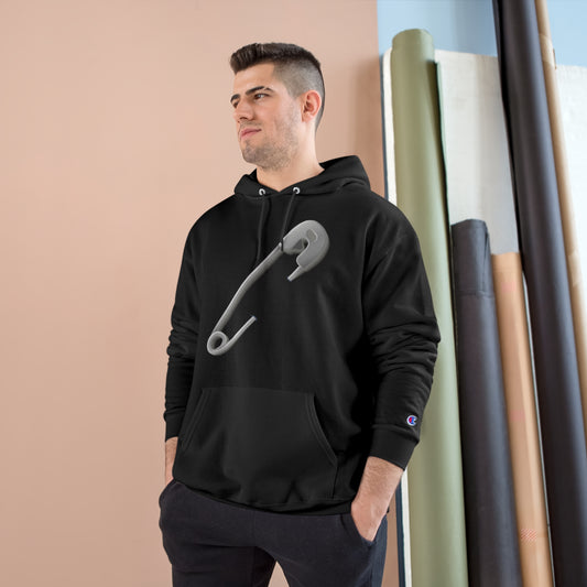 Champion Hoodie - Fashionable Minimalist Safety Pin