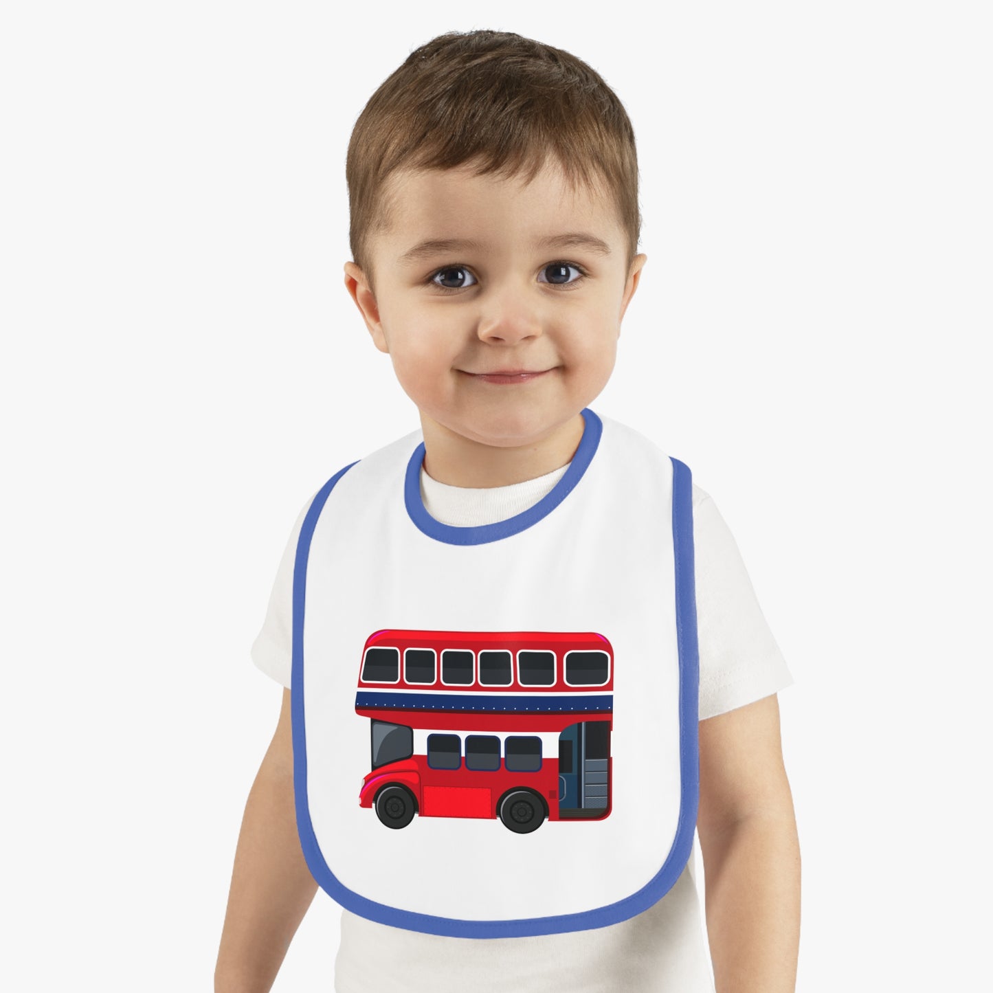 Cute Double-Decker Bus Baby Bib - Infant Feeding Accessory, Baby Shower Gift, Toddler Bib, Fun Mealtime, Kid's Bibs