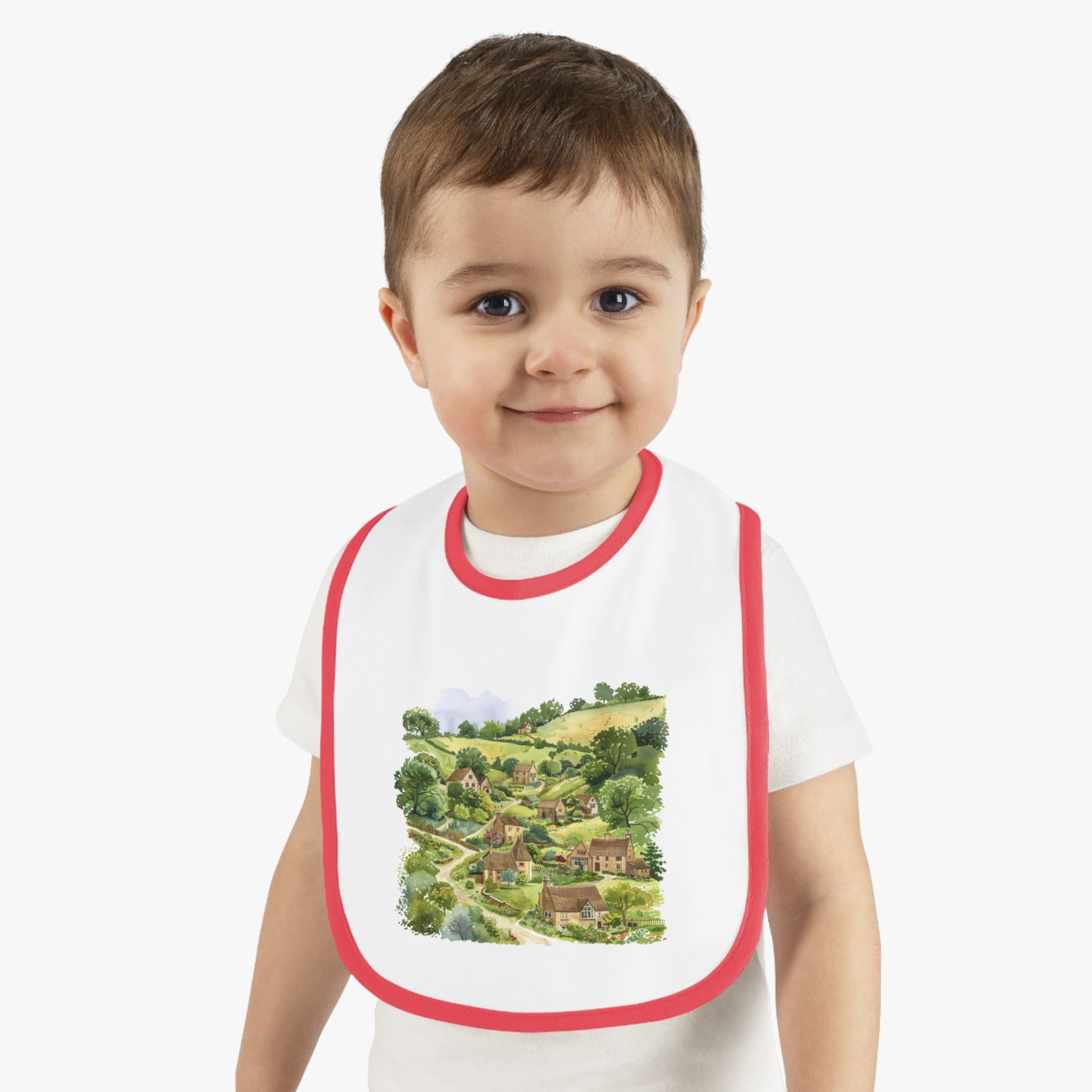 Charming Illustrative Bib for Babies, Perfect for New Parents, Baby Showers, or Nursery Décor, Adorable Baby Bib, Gift for Infants