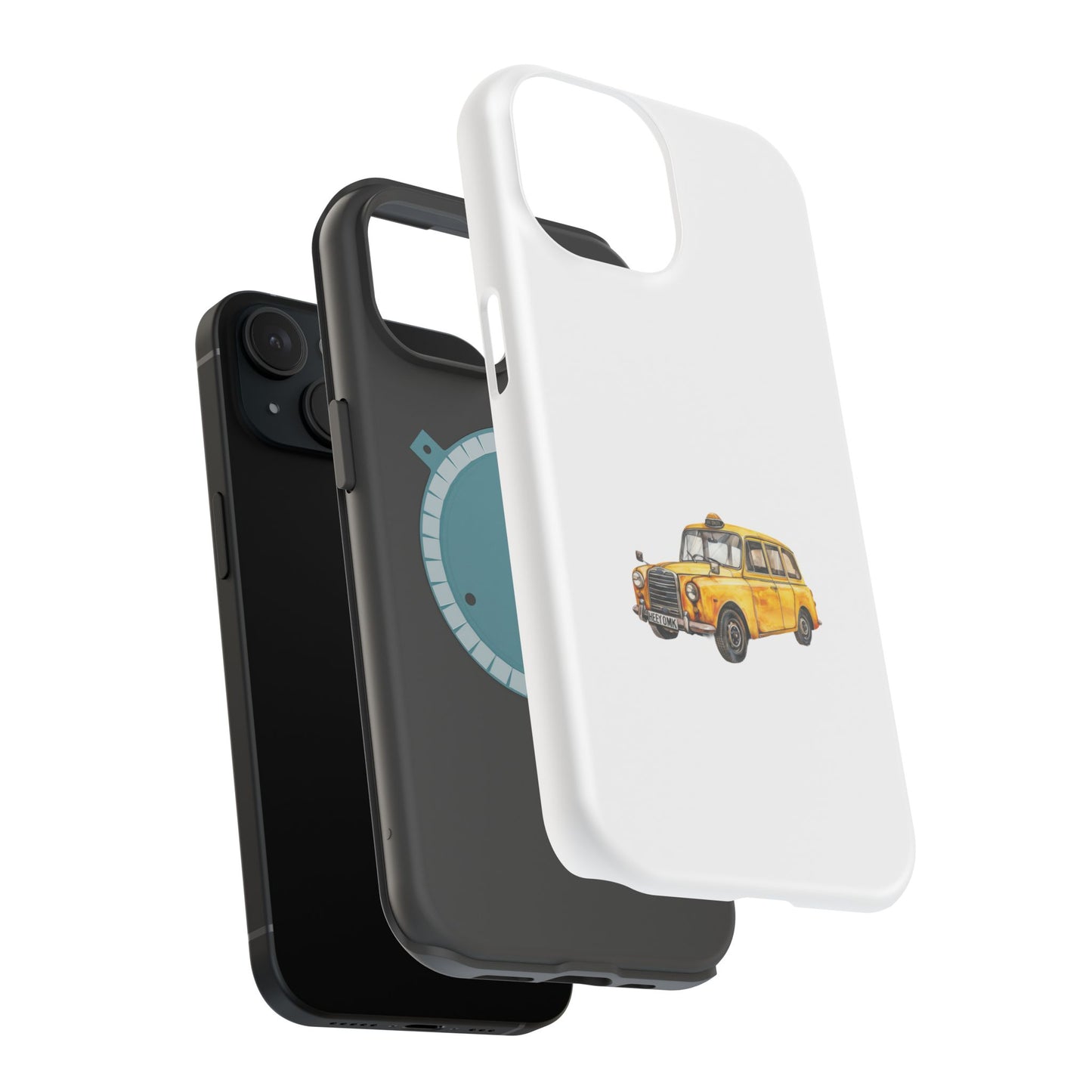 New York Taxi Magnetic Phone Case, Cute Gift for NYC Lovers, Travel Accessories, Unique Phone Cover, Durable Tough Case