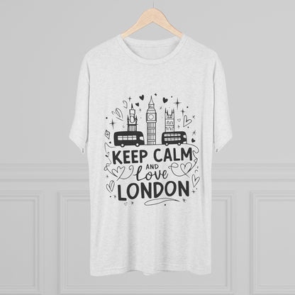 Keep Calm and Love London Unisex Tri-Blend Crew Tee