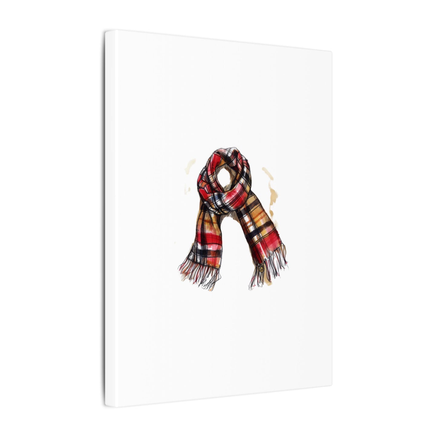 Autumn Scarf Canvas Art Print | Cozy Home Décor, Gift for Fall Lovers, Seasonal Wall Art, Unique Interior Design