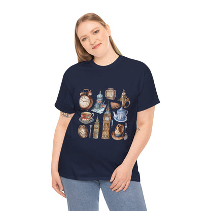 Unisex Heavy Cotton Tee - Timeless Symbols - Iconic England