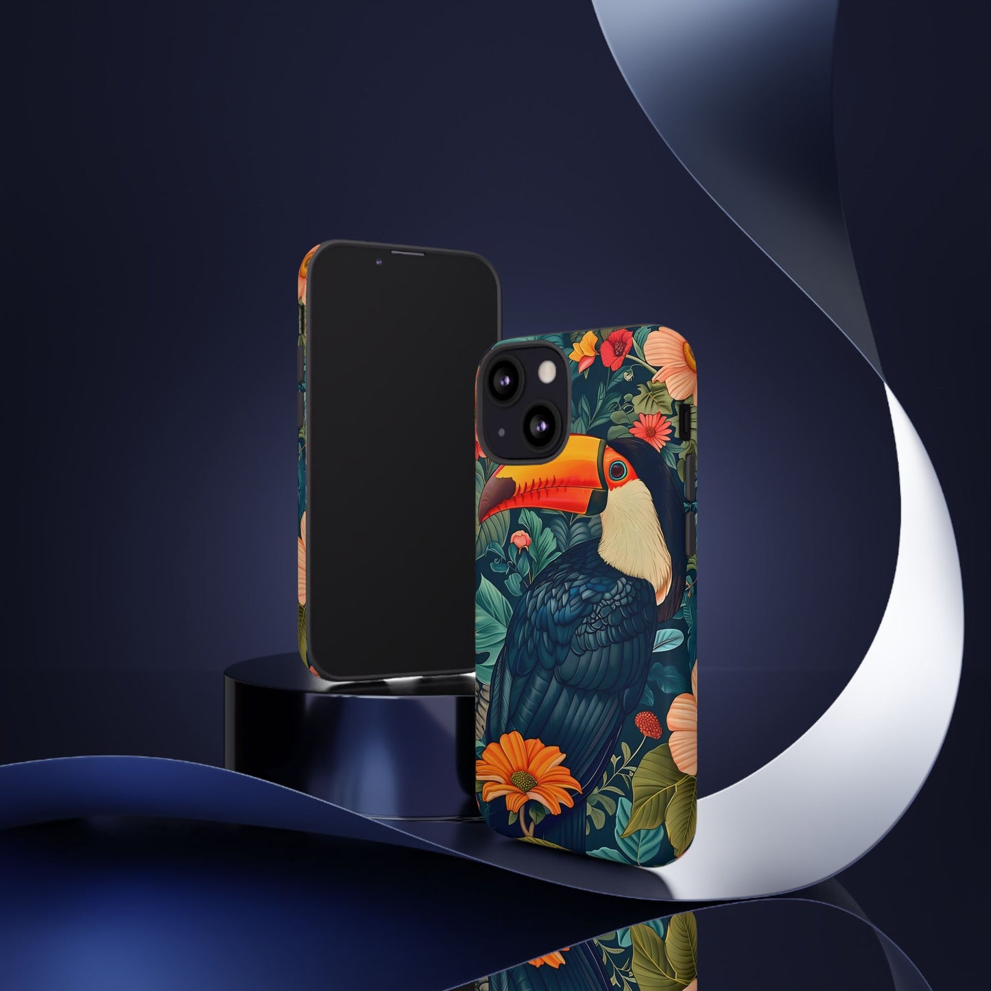 Tropical Toucan Phone Case - Cute Animal Design, Nature Lover Gift, Floral Pattern, Bird Lover Accessory, Summer Vibes