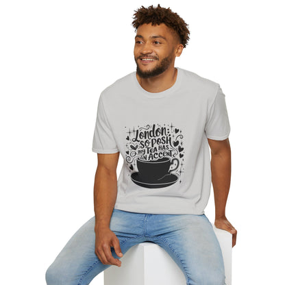 My London Tea has an Accent Unisex Softstyle T-Shirt