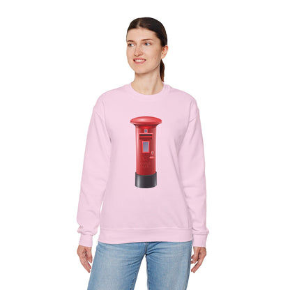 Unisex Heavy Blend™ Crewneck Sweatshirt - Classic UK Royal Mailbox Design - British Postbox Icon
