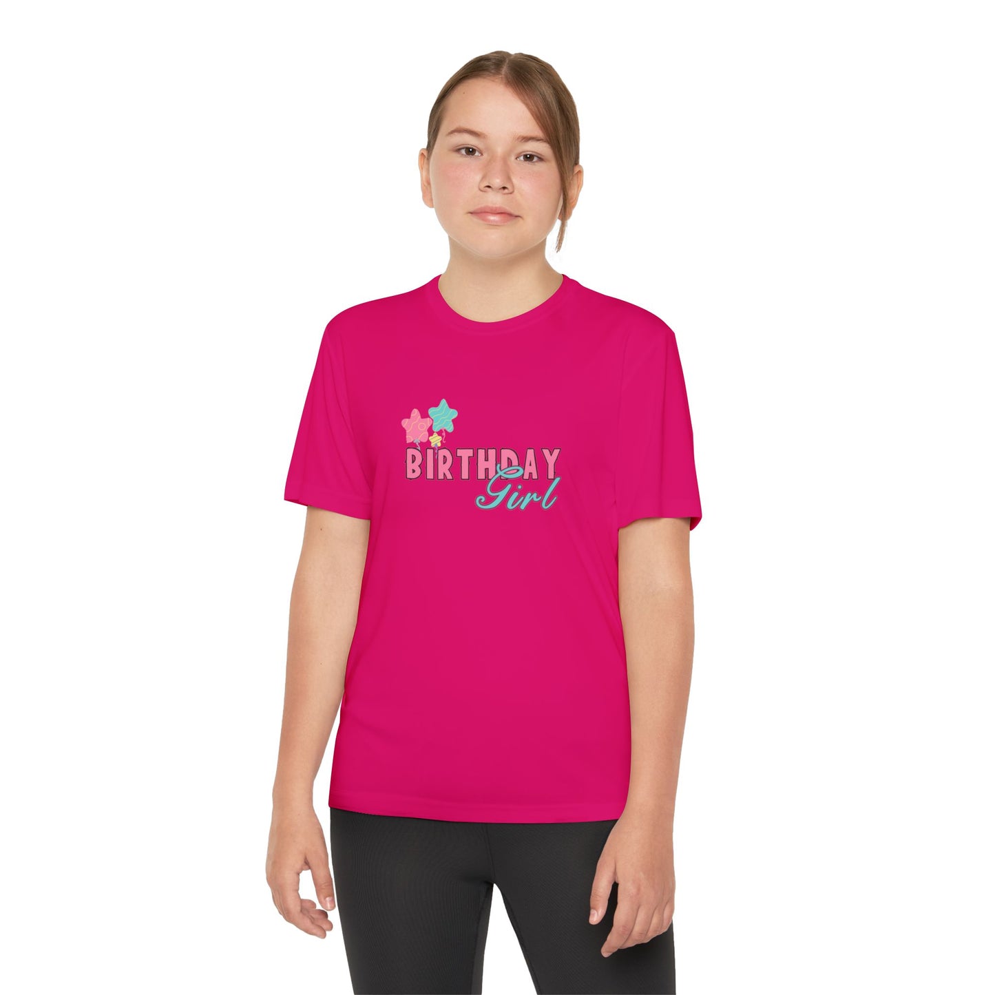 Youth Tee - Pink and Black Leopard Birthday Girl Graphic - Fun & Festive Birthday Shirt for Kids
