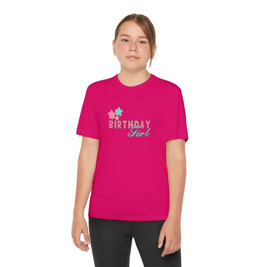 Youth Tee - Pink and Black Leopard Birthday Girl Graphic - Fun & Festive Birthday Shirt for Kids