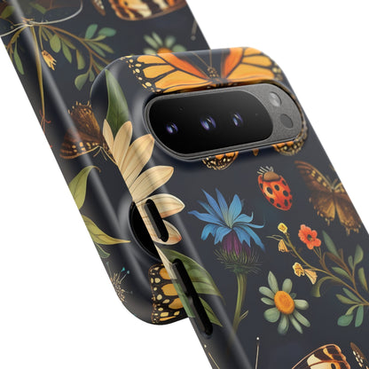 Nature-Inspired Phone Case | Floral Butterfly Design, Tough Phone Cover, Gift for Nature Lovers, Cute Butterfly Case, Home Decor