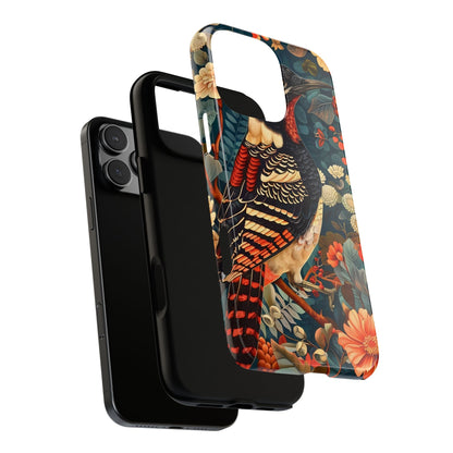 Nature-Inspired Phone Case with Floral Art, Tough Phone Cover, Protective Case, Gift for Nature Lovers, Unique Phone Accessory