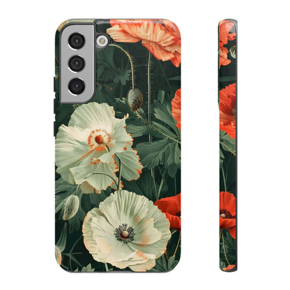 Floral Phone Case - Tough Cases, Botanical Design, Gift for Friends, Trendy Mobile Cover, Personalized Phone Accessory