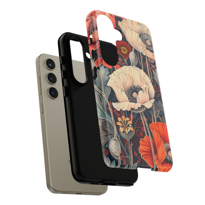 Floral iPhone Case, Tough Phone Cover, Artistic Protection, Flower Design, Unique Gift for Her, Phone Accessory, Trendy Tech