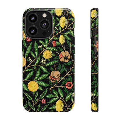 Tough Cases Phone Case, Floral Phone Cover, Tough Phone Protection, Gift for Plant Lovers, Black Background, Eco-Friendly Design